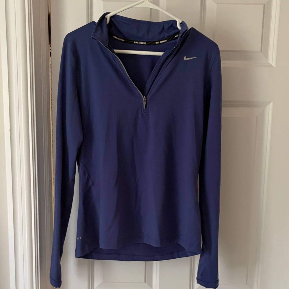Nike Women's Navy Quarter-Zip Dri-FIT Pullover